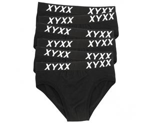 6 Pack XYXX Underwear Mens Briefs Undies Jocks S M L XL XXL - Black Brief