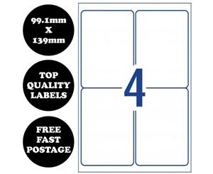 A4 Self Adhesive Address Labels Laser Inkjet Print Mailing Sticker [4 Per Page]