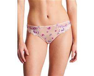 Aubade PB26 Romance D Ete Embroidered Tanga - Multicoloured Off-White