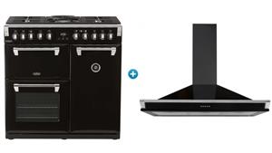 Belling 900mm Richmond Deluxe Dual Fuel Range Cooker with Canopy Rangehood