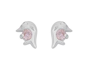 Bevilles Children's Dolphin Stud Earrings in Sterling Silver