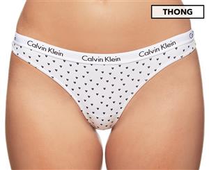 Calvin Klein Women's Carousel Thong - Hearts Afire/Blue Noir