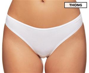 Calvin Klein Women's Form Thong - White