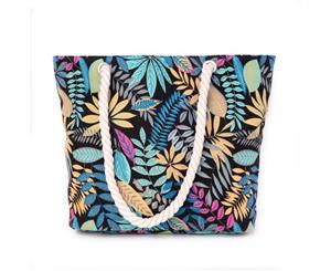 Canvas Printed Travel Bag /Shopping Bag - Blue