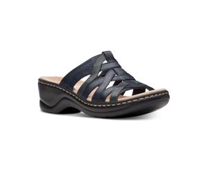 Clarks Womens Lexi Mina Leather Open Toe Casual Slide Sandals