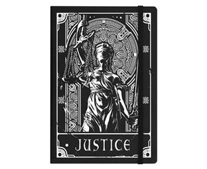 Deadly Tarot Justice A5 Hard Cover Notebook (Black) - GR1705