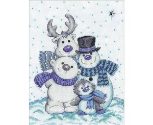 Design Works Counted Cross Stitch Kit 8inch X10inch Snow Pals (14 Count)