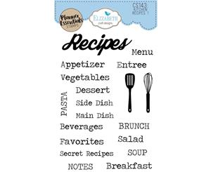 Elizabeth Craft Clear Stamps - Kitchen Recipes 1