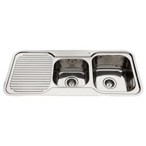 Everhard 1080mm NuGleam 1  Bowl Right Hand Kitchen Sink With Drainer