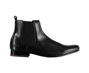 Firetrap Mens Chelsea Boots Shoes Footwear Slip On Elasticated Sides - Black