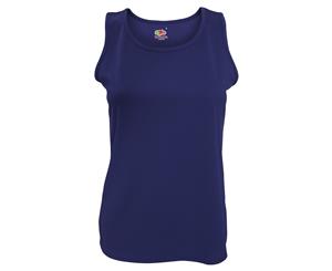 Fruit Of The Loom Womens/Ladies Sleeveless Lady-Fit Performance Vest Top (Deep Navy) - RW4725