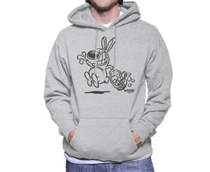 Grimmy Basket Men's Hooded Sweatshirt - Heather Grey