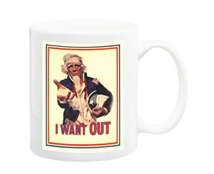 I want Out Uncle Sam Anti Vietnam Poster Mug - 11 Fluid Oz