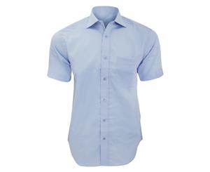 Kustom Kit Mens Premium Non Iron Short Sleeve Shirt (Light Blue) - BC596