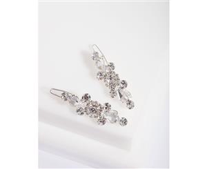 Lovisa Crystal Petite Silver Hair Clip Pack