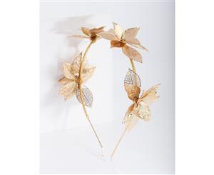 Lovisa Golden Cluster Leaf Headband