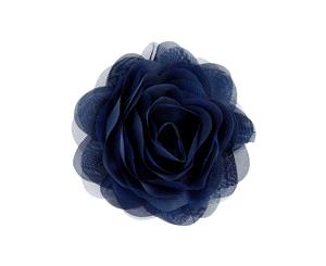 Lovisa Womens Mesh Flower Clip Navy Blue - Fashion Trend Hair Accessory