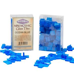 Mandala Art Ocean Blue Mini Mosaic Glass Tiles