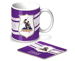 Melbourne Storm NRL Heritage Design Coffee Mug and Coaster Gift Set