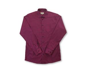 Men's Eton Slim Shirt In Hot Pink And Navy Gingham