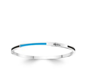 Miami Marlins Bangle Bracelet For Women In Sterling Silver Design by BIXLER - Sterling Silver