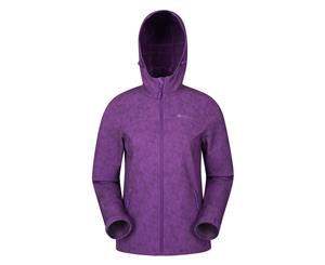 Mountain Warehouse Wms Exodus Printed Womens Softshell Softshell Jacket - Purple