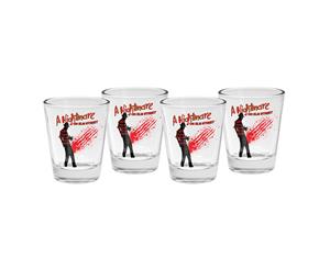 Nightmare on Elm Street Movie Horror Set of 4 Shot Glasses Freddy Krueger