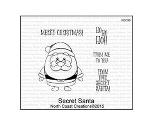 North Coast Creations Cling Rubber Stamps 5 Inch X6.75 Inch Secret Santa