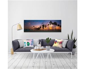 Palms at Night Canvas Print Wall Art