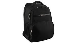 Pierre Cardin Large Nylon Padded Laptop Backpack - Black