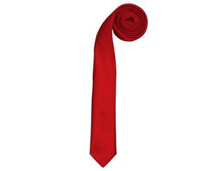 Premier Tie - Mens Slim Retro Work Tie (Pack Of 2) (Red) - RW6949