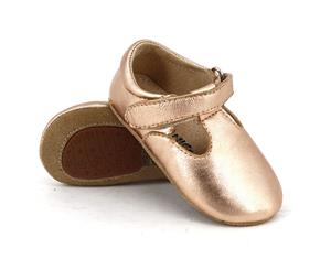 Pre-walker Leather T-Bar Shoes Rose Gold