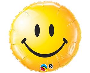 Qualatex 18 Inch Smiley Face Round Foil Balloon (Yellow) - SG4490