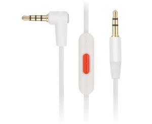 REYTID Replacement White Audio Cable Compatible with Beats Solo2 / HD Headphones w/ Remote Talk Compatible with iPhone and Android - White