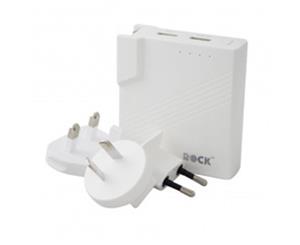 Rock 2-in-1 International Power Adapter with 5200mAH Power Bank Wall Charger - AUS/UK/Korea Adapter