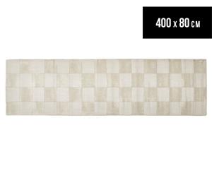 Rug Culture 400x80cm Hand-Loomed Wool Classical Square Runner Rug - Oatmeal