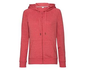 Russell Womens/Ladies Hd Zip Hooded Sweatshirt (Red Marl) - PC3135