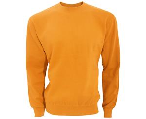 Sg Mens Long Sleeve Crew Neck Sweatshirt Top (Bright Orange) - BC1066