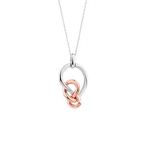 Small Knots Pendant in Sterling Silver & 10ct Rose Gold