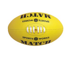 Sports Works Genuine Australian Rules Football Size 5 Training AFL Game Ball Red