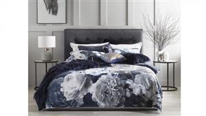 Tess Charcoal Queen Quilt Cover Set