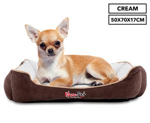 Trendy Pets 50x70x17cm Self Warming Quilted Box Pet Bed - Cream