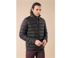 Wessi Slimfit Short Down Quilted Black Coat