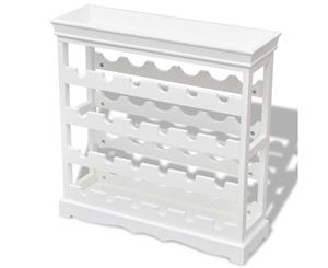 Wine Cabinet Abreu White Storage Organiser Holder Display Rack Decor