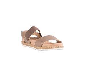 Womens Harry Sandal Flat Taupe