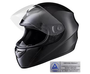 Yescom M Full Face Helmet w/ Visor Motorcycle Motorbike Racing Road AS/NZS 1698 Black