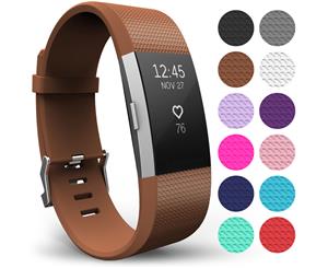 Yousave Fitbit Charge 2 Strap Single (Large) - Brown