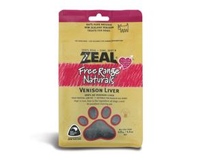 Zeal Free Range Dog Dog Treat Vension Liver 125g