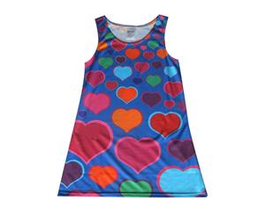 blue hearts dress