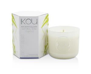 iKOU Eco-Luxury Aromacology Natural Wax Candle Glass - De-Stress (Lavender & Geranium) (2x2) inch